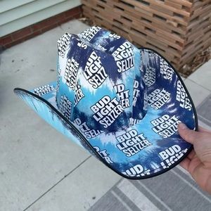 Bud Light Seltzer Blue Tie Dye Cowboy Hat‎